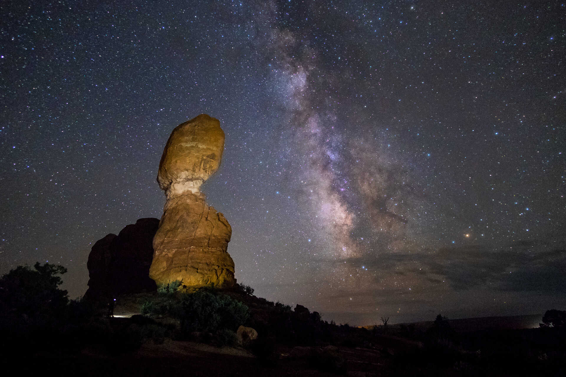 The Milky Way at Delicate Arch in Arches National Park